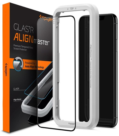 Xham mbrojtës Spigen  AlignMaster FC për Apple iPhone 11 Pro Max, me kornizë të zezë