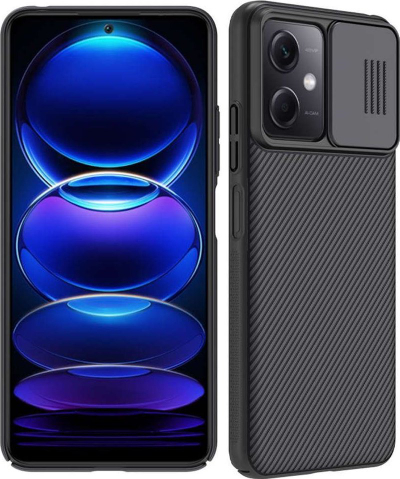 Mbrojtëse telefoni Nillkin CamShield për Xiaomi Redmi Note 12 5G Poco X5 5G, kapak kamere, e zezë