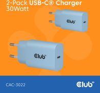 Karikues USB-C Club3D Lifestyle, 30W, set 2 copë, blu