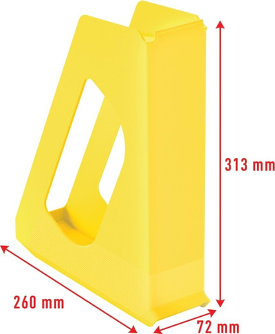 Set mbajtës revistash Esselte Vivida, A4, 10 copë, polistiren, i verdhë