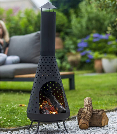 Oxhak kopshti RedFire Napa, çelik që s’e ha nxehtësia, me oxhak, i zi