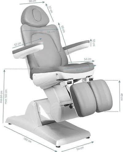 Karrige elektrike kozmetike Azzurro 870S Pedi 3 Strong, gri