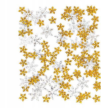 Konfeti dekorative Snowflakes, 15g, ngjyra të përziera