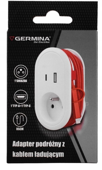 Adapter udhëtimi GW-0183, USB-A, USB-C