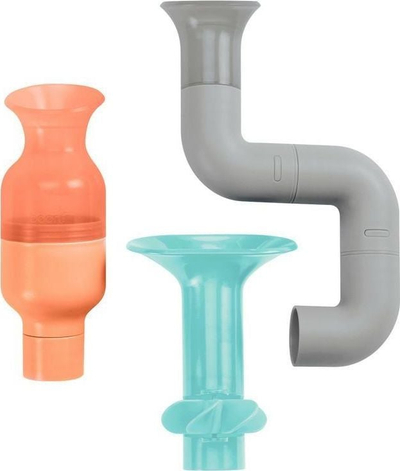 Lodër për banjo Tomy Boon Tubes, set me 3 pjesë, shumngjyrëshe
