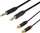 Kabllo audio SSQ SS-1430, Jack 6.3mm x2 në RCA x2, 5m, e zezë