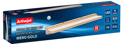 Llambë murale Activejet AJE-MERO GOLD LED, 7W, 4000K, e artë