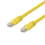 Kabllo rrjeti Deltaco Cat6a, RJ45, 0.5m, e verdhë