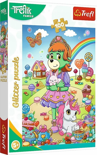 Puzzle Trefl Glitter Glitter, 100 copa, shumëngjyrësh