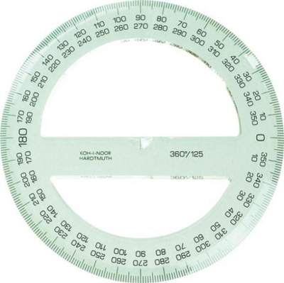KOH-I-NOOR Транспортир 360/125, прозирен