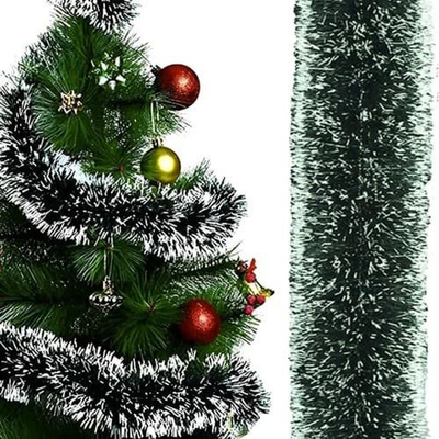 Stolinë dekori Christmas To ST19220, 270cm, për pemë të Vitit të Ri, jeshile me të bardhë