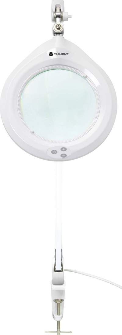 Lampë zmadhimi LED TOOLCRAFT to-7427319, zmadhim 1.75x, për tavolinë, e bardhë