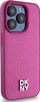 Kapak telefoni DKNY PU Leather Repeat Pattern Stack Logo MagSafe për iPhone 15 Pro, mbrojtës, rozë