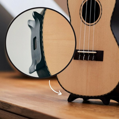 Mbajtëse ukulele Openhagen StillStanding, PU TPU, e zezë