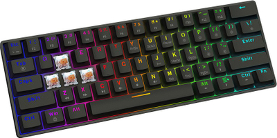 Tastierë mekanike SAVIO BLACKOUT X2, 60%, RGB, me kabllo, e zezë