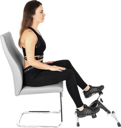 Pedalier fitness me ekran LCD, rezistencë magnetike, i palosshëm, i zi