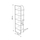Raft për libra Decortie Archy 180x53x31.7cm, i bardhë/zi