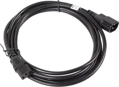 Kabllo e energjisë Lanberg IEC 320 C13 - C14, 3m, e zezë (CA-C13E-11CC-0030-BK)