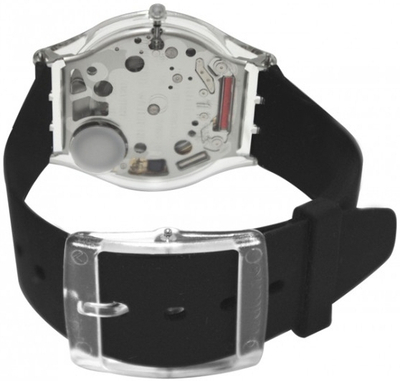 Orë dore Swatch e zezë SFK361