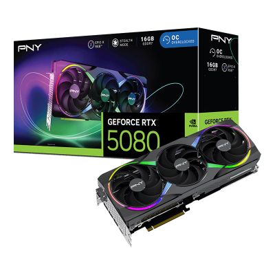 Графичка картичка PNY NVIDIA GeForce RTX 5080, 16GB GDDR7, црна