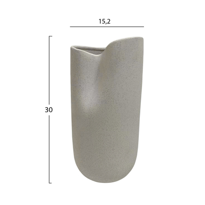 Dekor tavoline qeramike Glaze 15,2x15x30Hcm (HM4607.01), bardhë