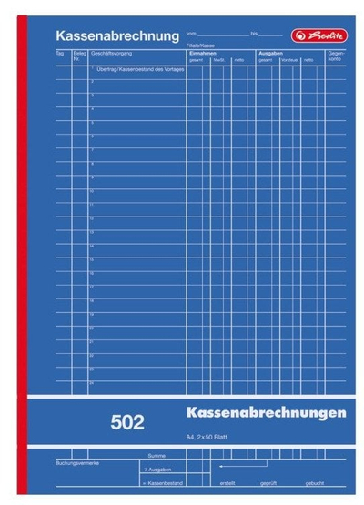 Libër formularësh kontabël Herlitz 882415, A4, 100 faqe, i bardhë dhe rozë