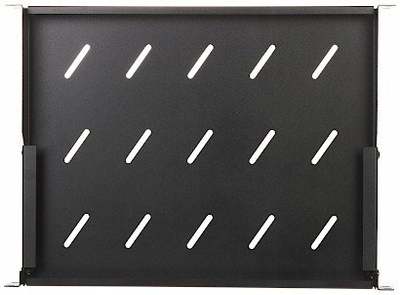 Rafth i rregullueshëm për kabinet RACK, model P19R 350, 1U, 19", i zi