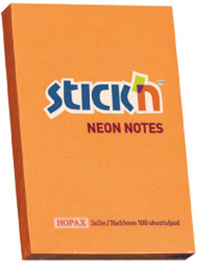 Fleta ngjitëse Stickn, 76x51mm, portokalli