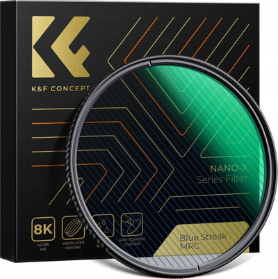 Filter fotografik K&amp;F Concept Blue Streak Nano-X KF01.2094, anamorfik, 49mm, i zi
