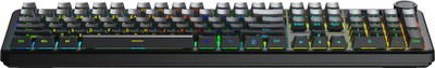Tastierë gaming AULA F108 Pro, mekanike, pa tela, RGB, me ekran digjital, gri e zezë