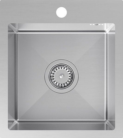 Lavaman kuzhine Quadron Luke 90, një vaskë, çelik inox, ngjyrë argjendi