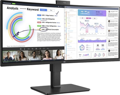 Monitor LG UltraWide 34BQ77QC-B, 34'', 3440 x 1440 (UWQHD), 60Hz, IPS, i zi