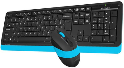 Set tastierë dhe maus A4Tech FG1010, wireless, 2000 DPI, i zi