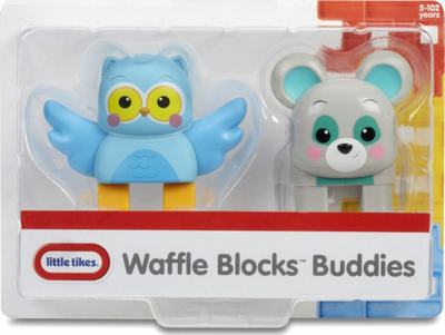 Figurina lodër Little Tikes Waffle Blocks Buddies, set me 2 copa, buf dhe ari, shumëngjyrëshe
