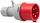 Prizë industriale FORCE PLUG 32A, 380–415V, IP44, e kuqe