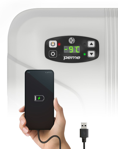 Frigorifer udhëtimi Peme Essential 32 Adventure, 25.7L, 12V AC DC, portokalli