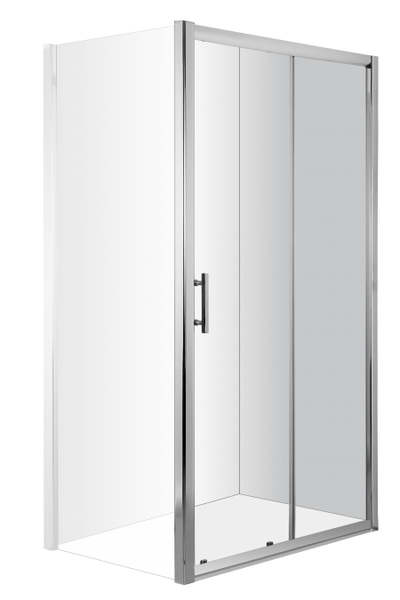 Derë dushi Deante Cynia, 140 cm, xham i tejdukshëm 6 mm, krom