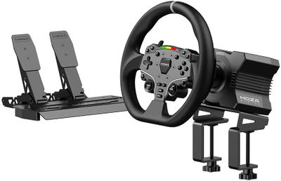 Set racing simulator MOZA R5, direct drive, timon ES me pedale SR P Lite, i zi