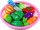 Lodër kuzhine Leantoys Vegetables with Velcro in Basket, set perimesh plastike, me aksesore, shume ngjyrash