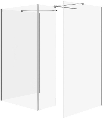 Кабина за туширање walk in MILLE SET B806, стакло 8mm, 90x90x200cm, хромирани профили