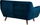 Divan BODO 2 vendsh, kadife poliestër, stil retro, blu navy