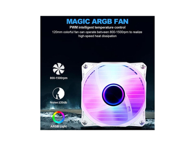 Ventilator Ftohës Me Ujë Për Kompjuter SAMA PS360mm white