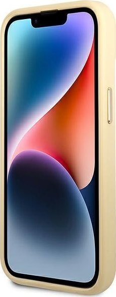 Guaskë telefoni Guess GUHCP14MHGCRHD Croco për iPhone 14 Plus, ngjyrë e artë
