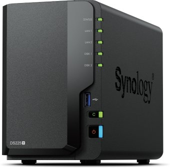 NAS Synology DiskStation DS225+, 2 slote, Intel Celeron, 2GB RAM DDR4, i zi