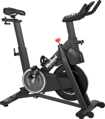 Biçikletë spinning Rebel Active RBA-1006, rrotë 12 kg, ekran LED, e zezë
