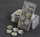 Baza dekorative Gamers Grass Temple, set 5 copë, të rrumbullakëta 40mm, kafe