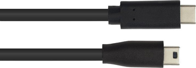 Kabllo USB Alcasa 3310-CM030, USB 2.0, 3 m, USB C me 5x Micro USB B, e zezë