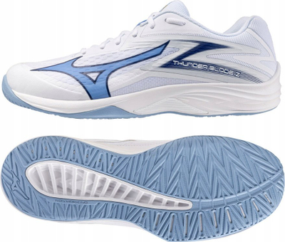 Патики за ракомет Mizuno Thunder Blade Z, ѓон EVA, неоставачки траги, бели