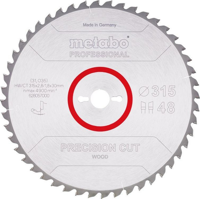 Teh rrethor Metabo 628057000, 315 mm, për dru