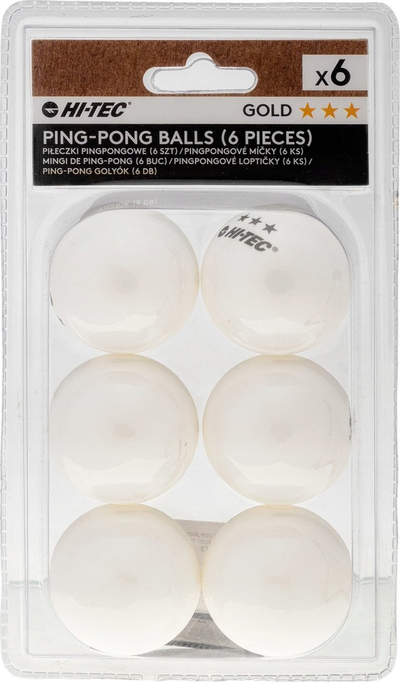 Topa pingpongu Hi-Tec Bali Tennis Ball Set 2, 40mm, set 2 copë, të bardhë